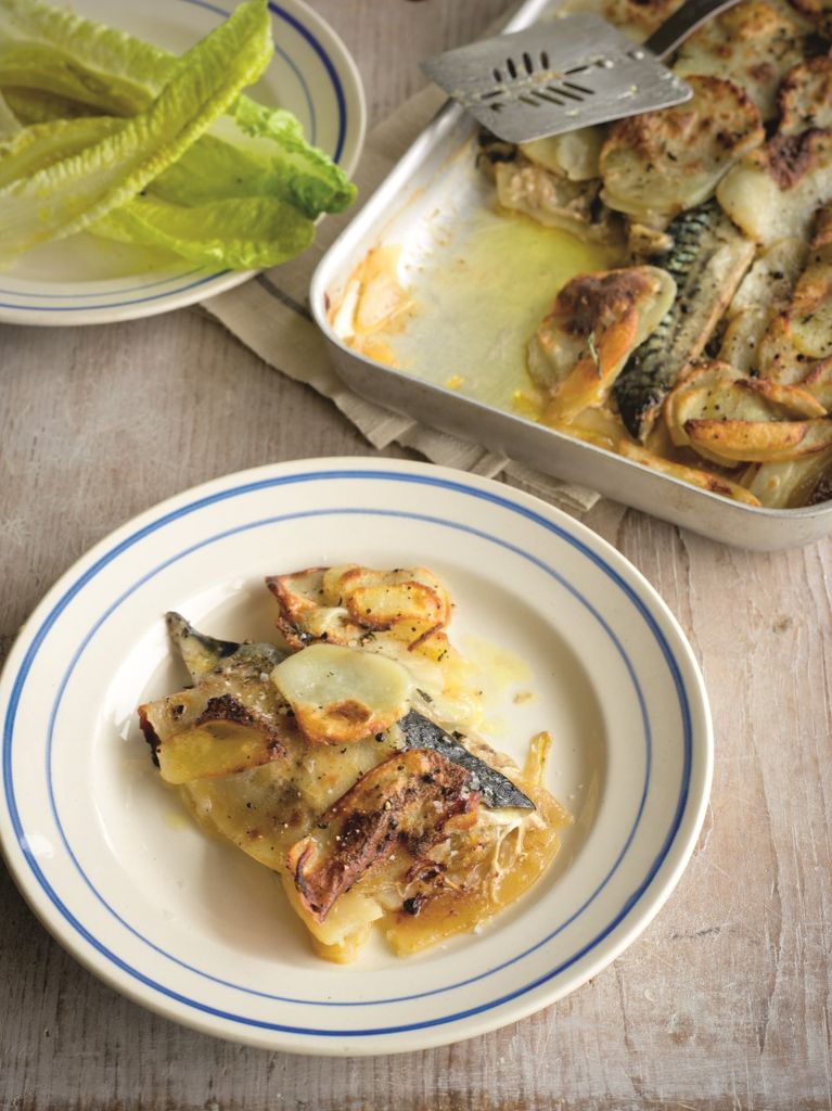 Recipe Mitch Tonks Baked Mackerel with Potatoes and Thyme Food Drink